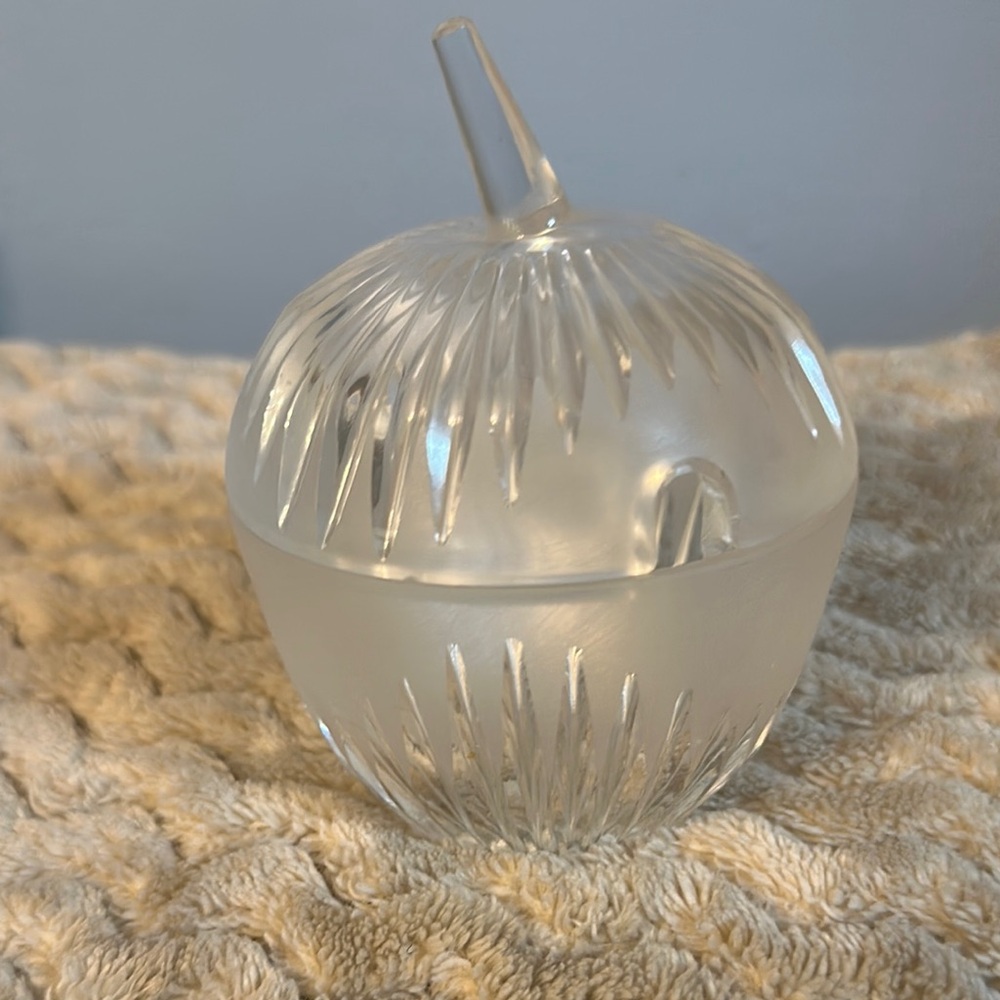 Elegant Frosted Glass Bowl with Lid